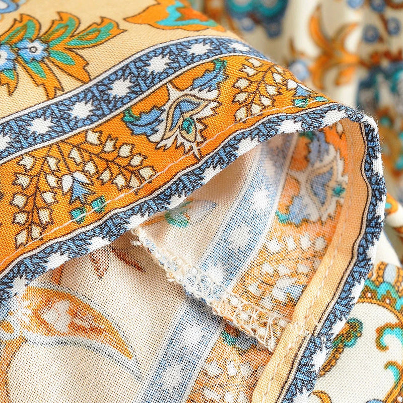 „Lea“ – Blumenkleid mit Bindeband