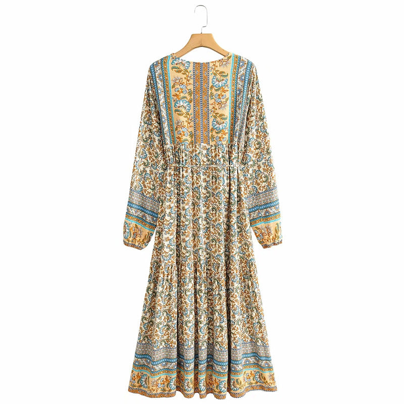 „Lea“ – Blumenkleid mit Bindeband