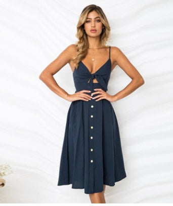 „Serena“ – Rückenfreies Sheath-Kleid