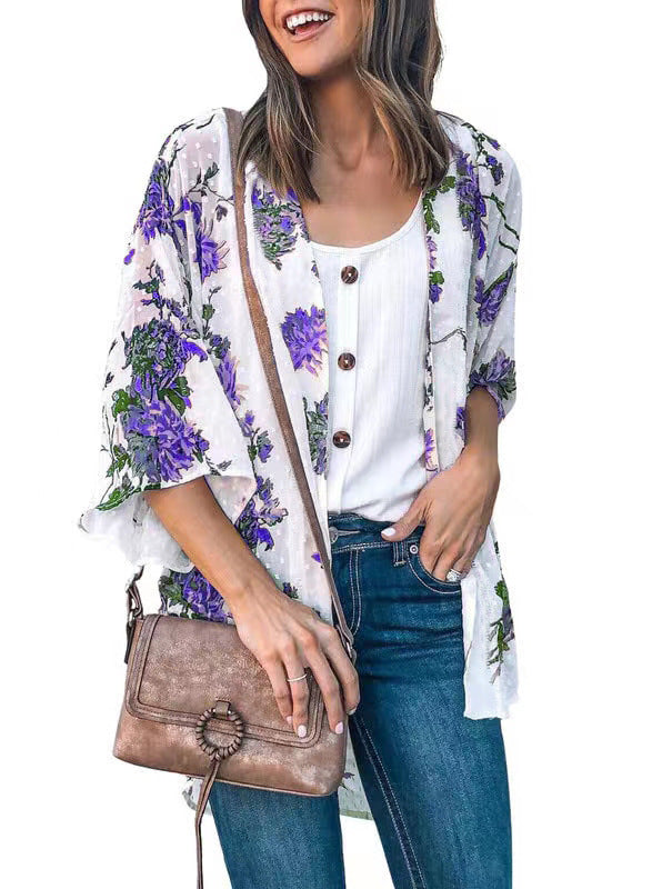„Alessia“ – Shirt-Jacke mit Blumenprint