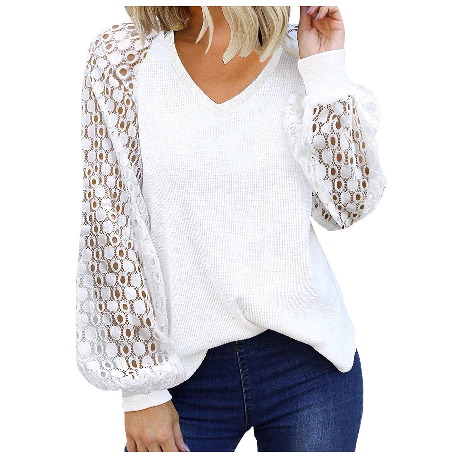 „Elena“ – V-Ausschnitt Bluse