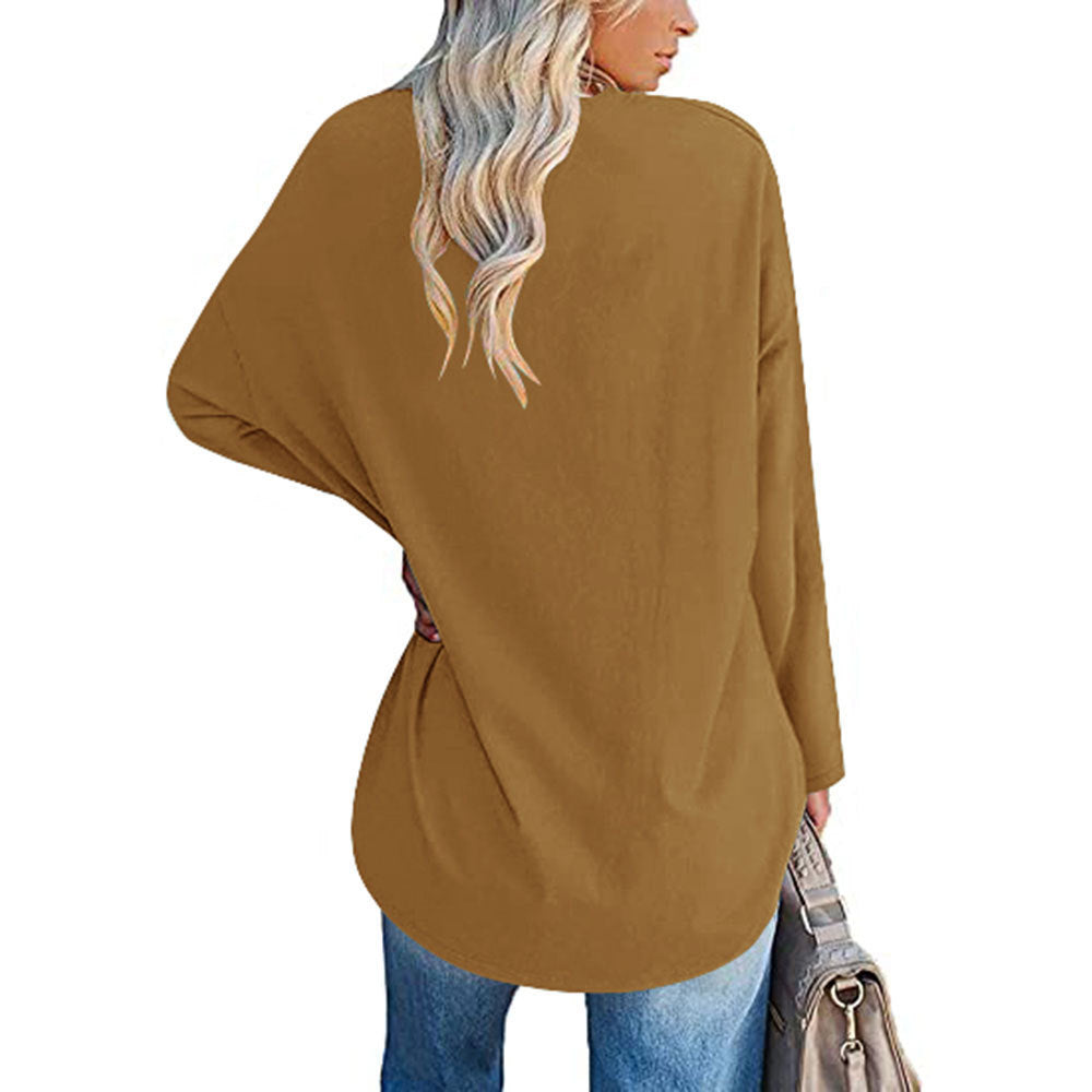 „Aria“ – Lockere V-Ausschnitt Bluse