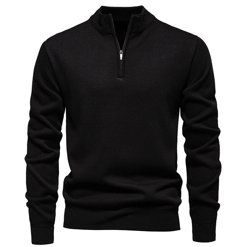 Strickpullover mit Halb-Zipper