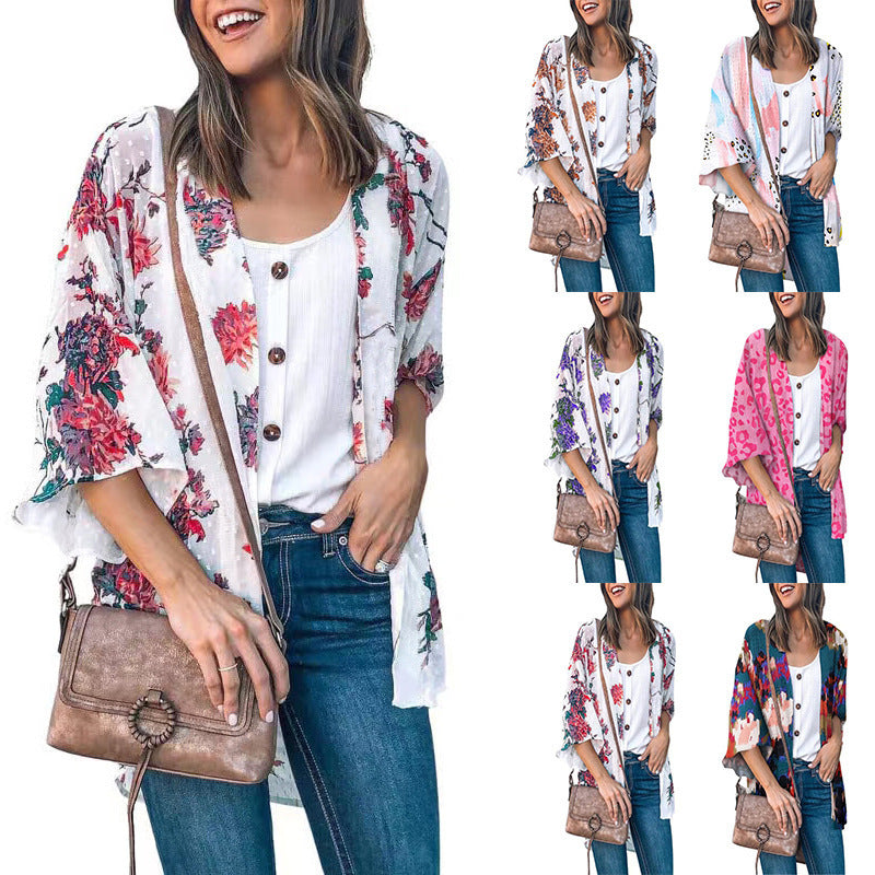 „Alessia“ – Shirt-Jacke mit Blumenprint