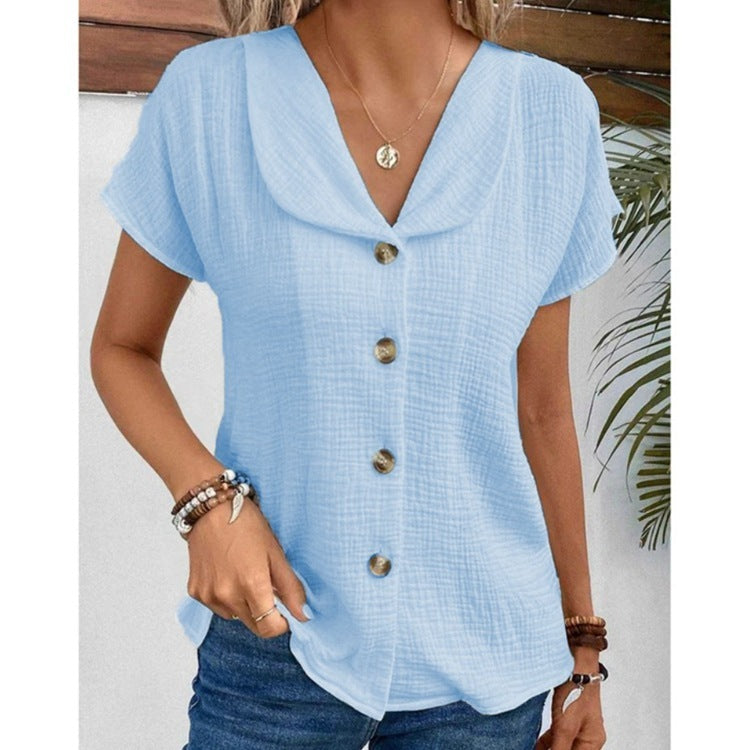 „Ina“ – Kurzarm-Cardigan mit Knopfleiste