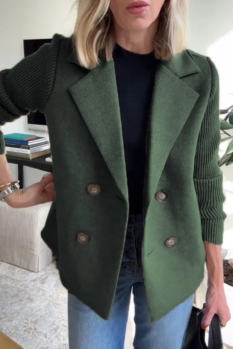 „Marisol“ – Zweireihige Jacke mit Strickärmeln