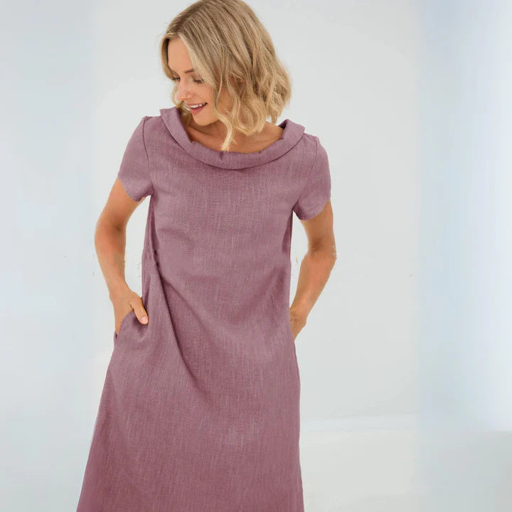 Mia“ – Baumwoll-Sommerkleid mit Kurzarm