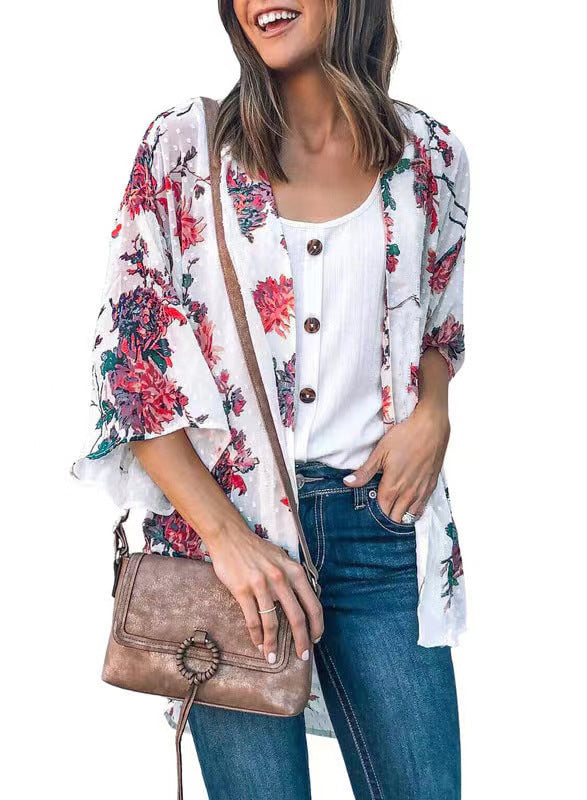 „Alessia“ – Shirt-Jacke mit Blumenprint