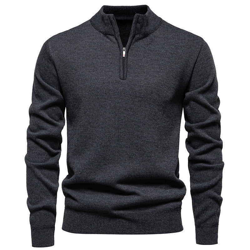 Strickpullover mit Halb-Zipper