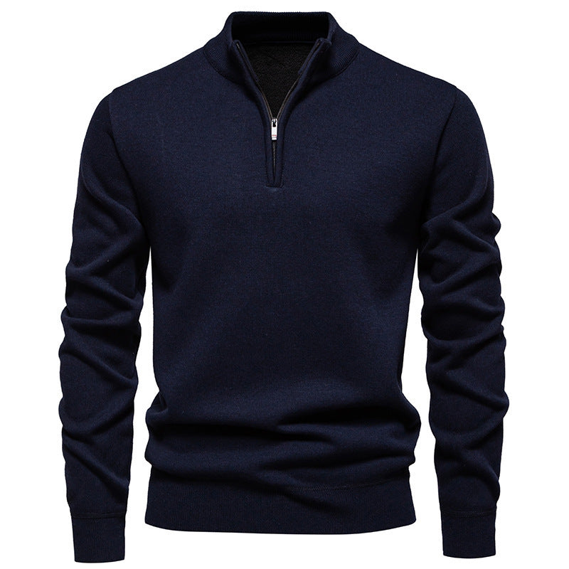 Strickpullover mit Halb-Zipper
