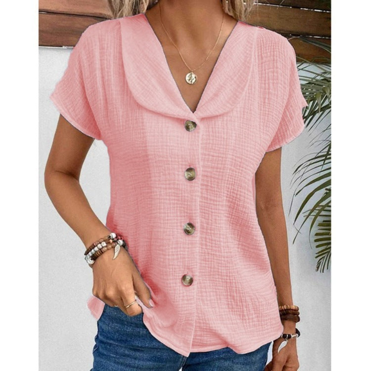 „Ina“ – Kurzarm-Cardigan mit Knopfleiste