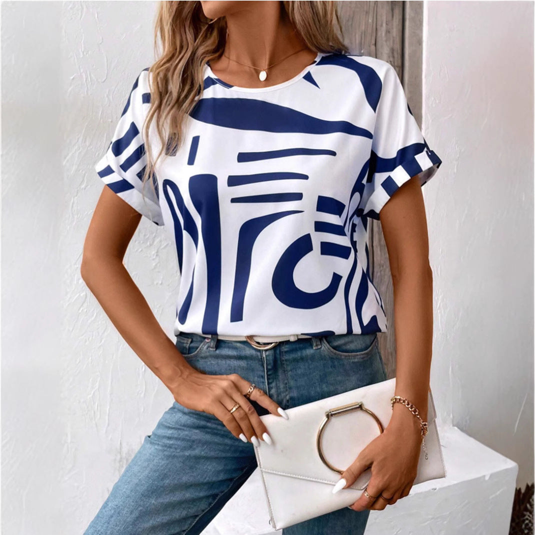 Alva“ – Geometrisches Batwing-Shirt