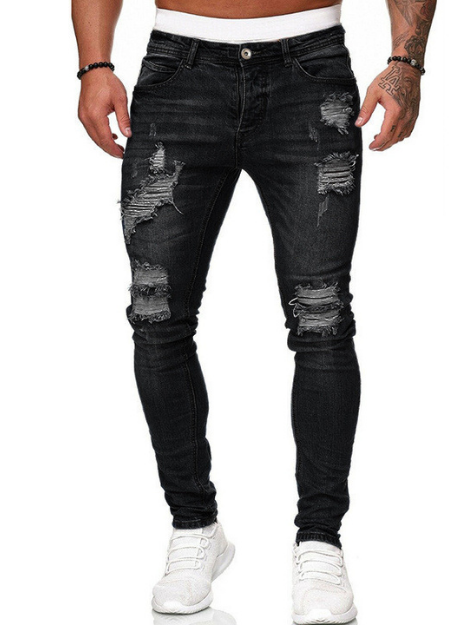 Herren Street Style Ripped Skinny Jeans