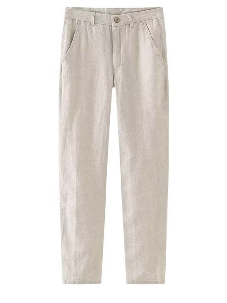 Men's Slim Retro Straight-leg Trousers