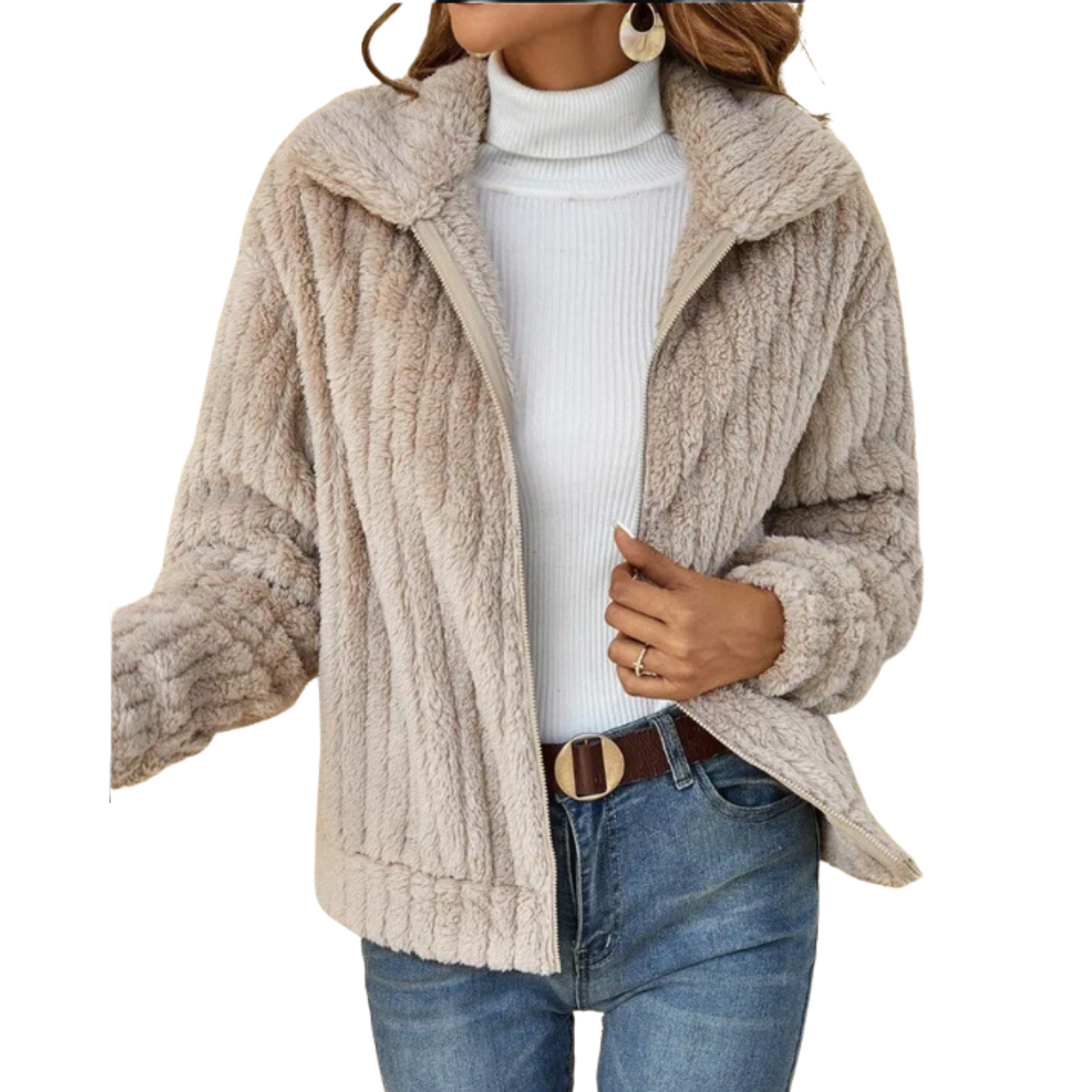 „Lynn“ – Kurze Fleecejacke