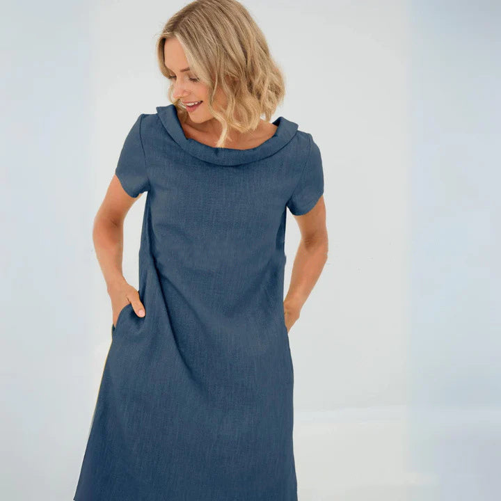 Mia“ – Baumwoll-Sommerkleid mit Kurzarm