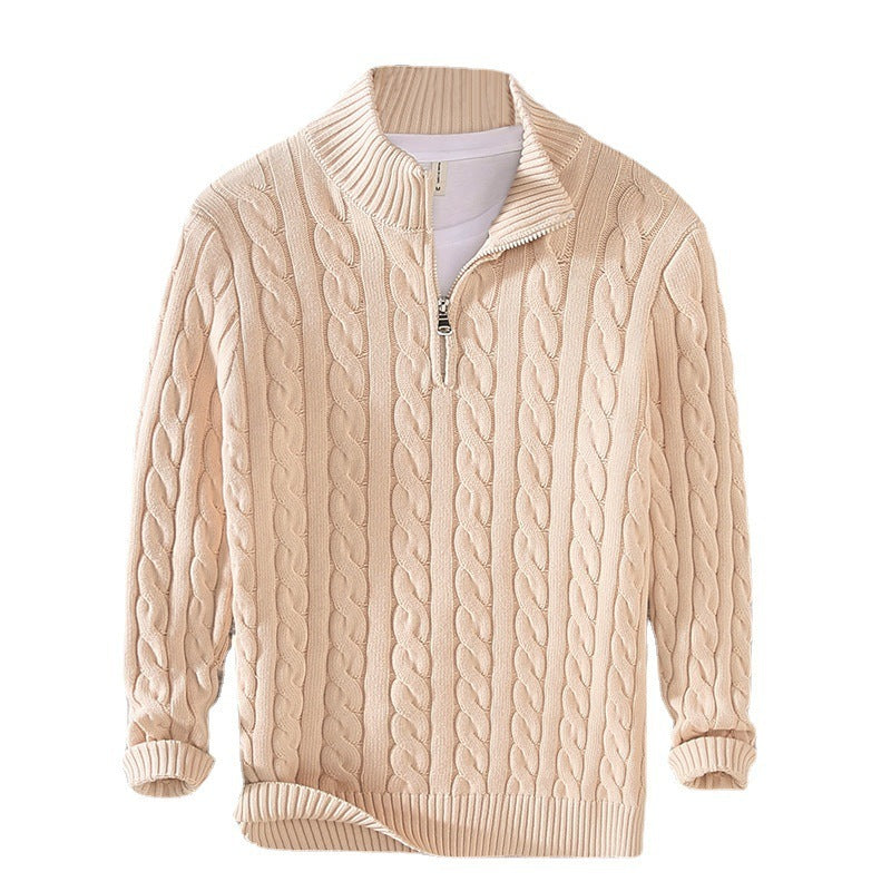 Herren Strick-Sweater Coat mit Halb-Zipper