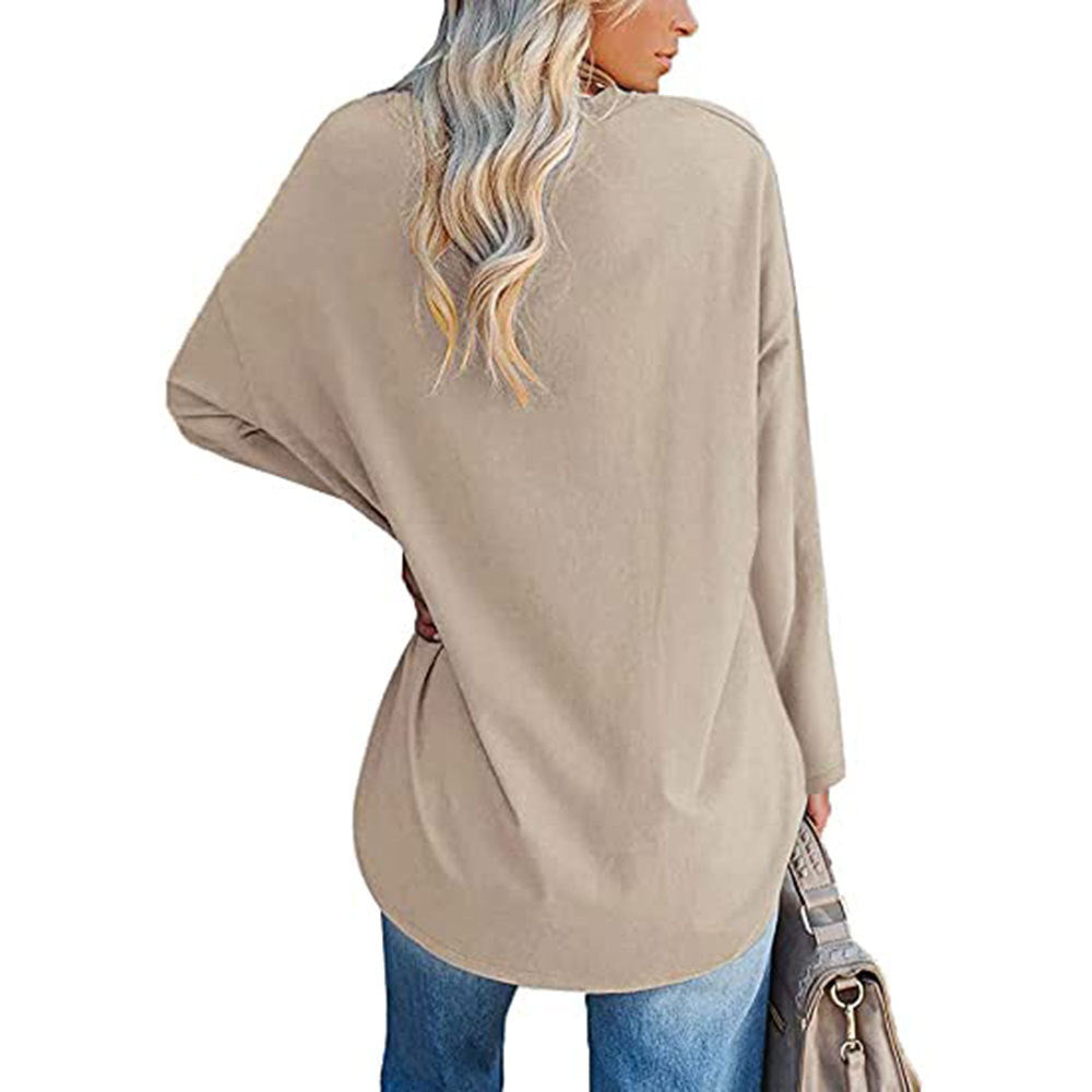 „Aria“ – Lockere V-Ausschnitt Bluse