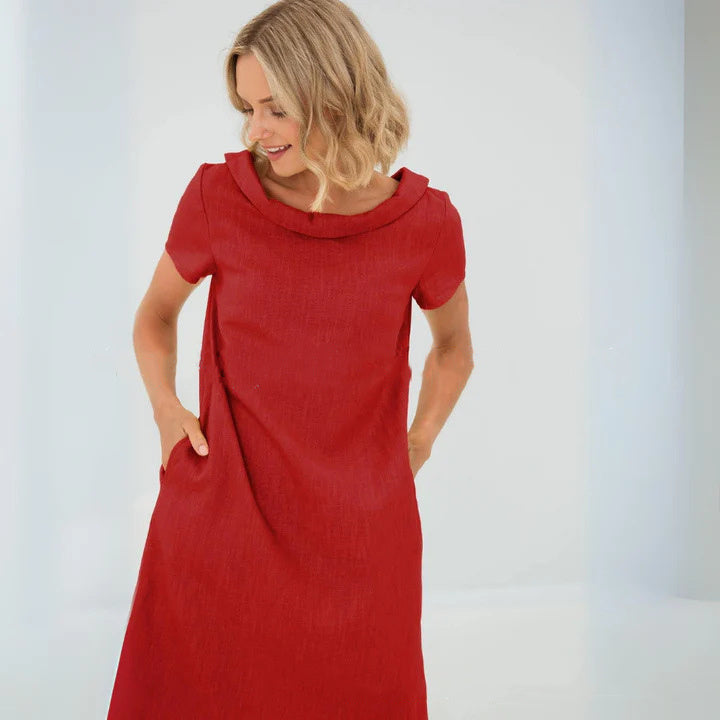 Mia“ – Baumwoll-Sommerkleid mit Kurzarm