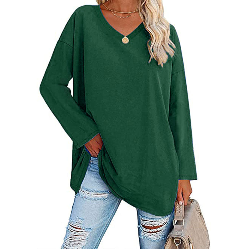 „Aria“ – Lockere V-Ausschnitt Bluse