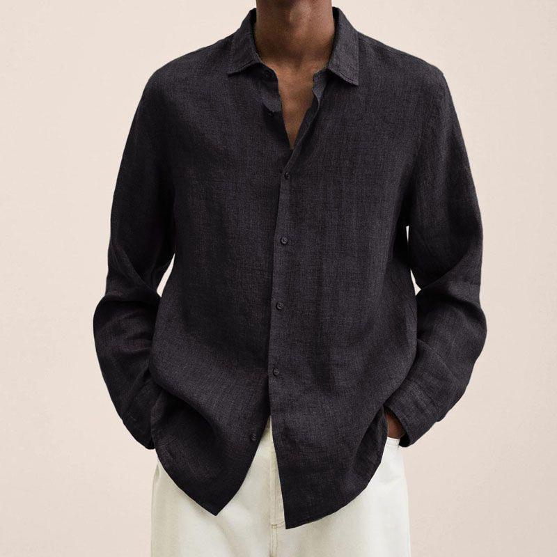 Herren Langarm-Lapel-Shirt