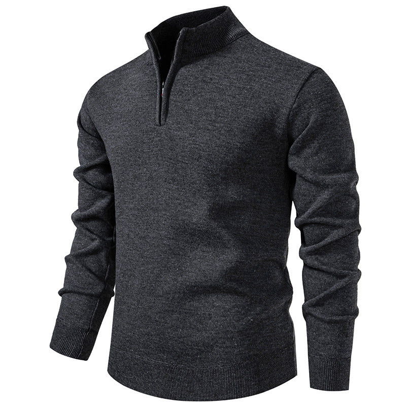 Strickpullover mit Halb-Zipper