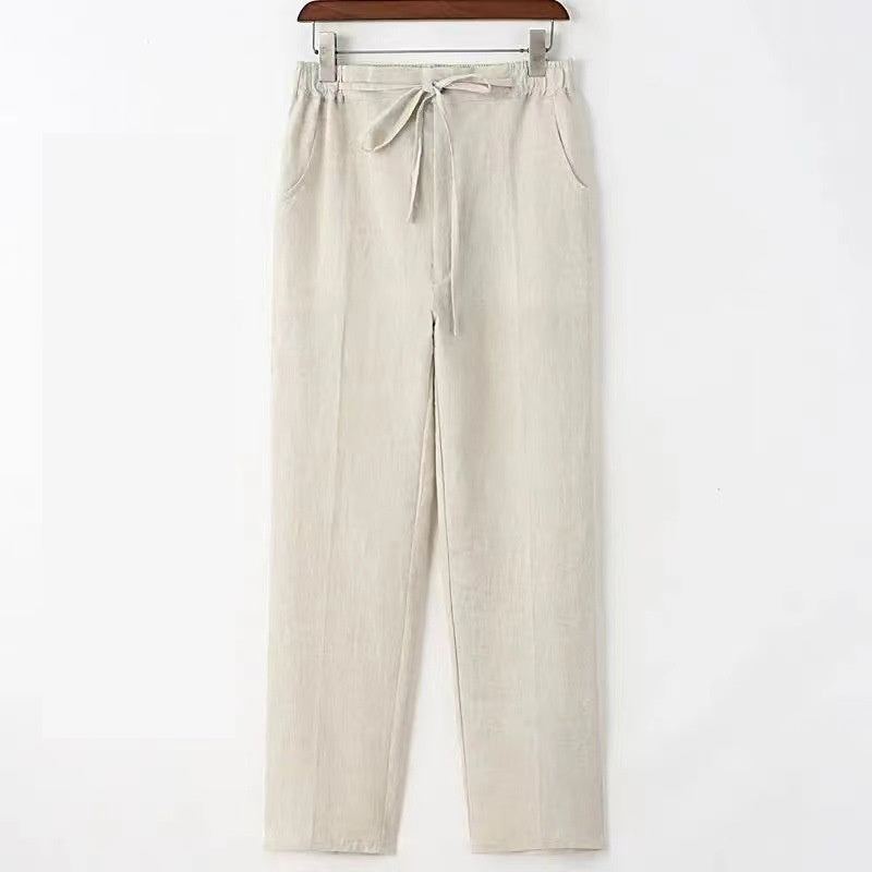 Herren Leinenhose mit lockerem Bund