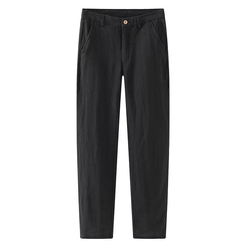 Men's Slim Retro Straight-leg Trousers