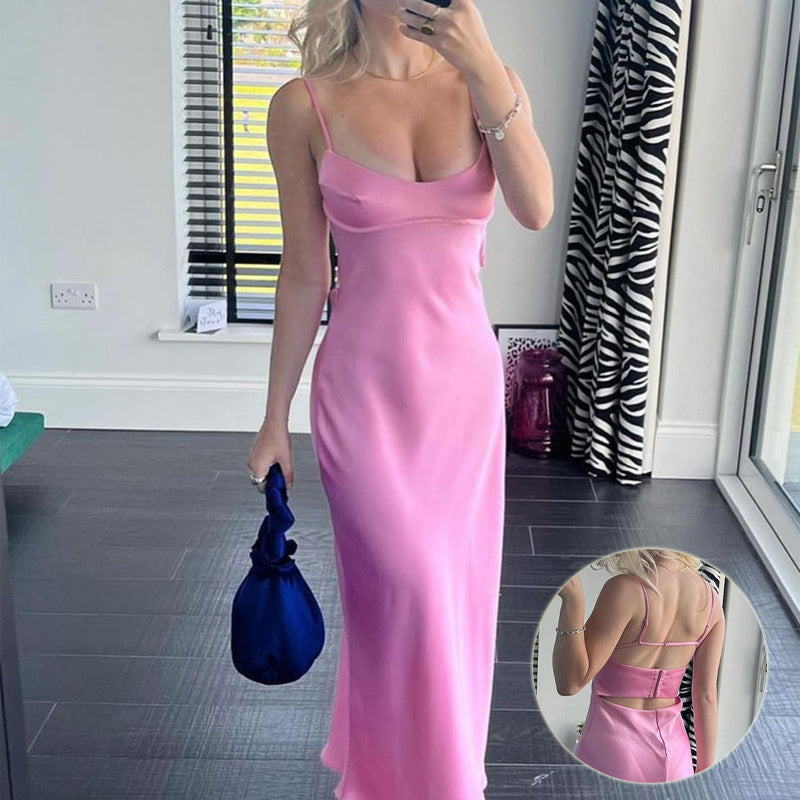 Selena“ – Satin Maxikleid