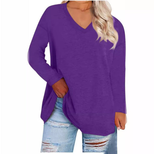 „Aria“ – Lockere V-Ausschnitt Bluse