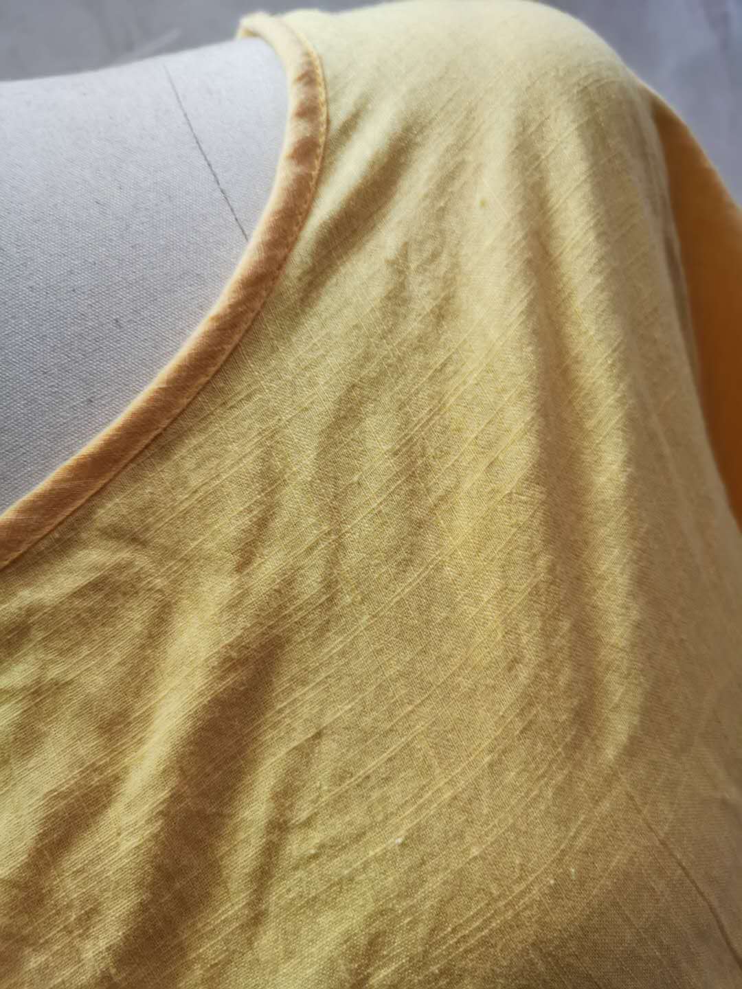 Sofia“ – Baumwoll-Leinen Shirt mit Rundh