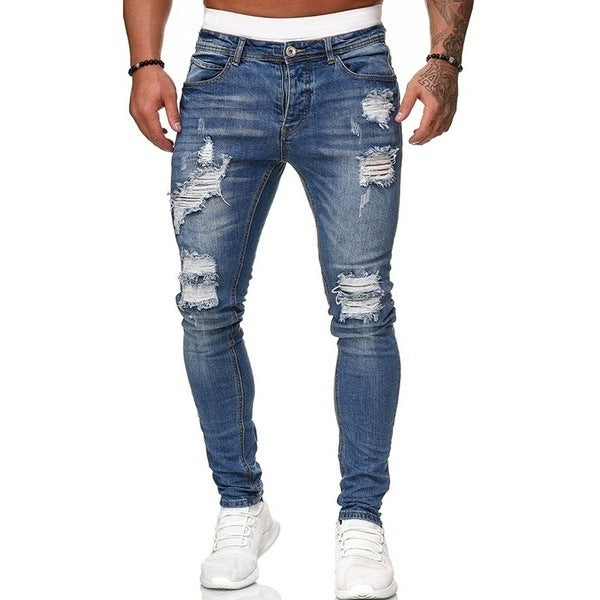 Herren Street Style Ripped Skinny Jeans