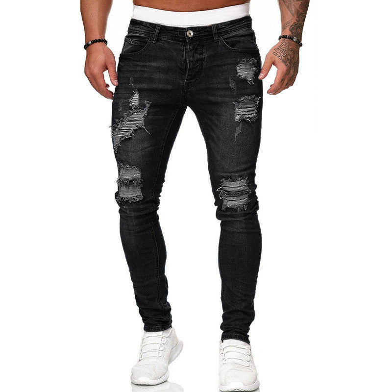 Herren Street Style Ripped Skinny Jeans