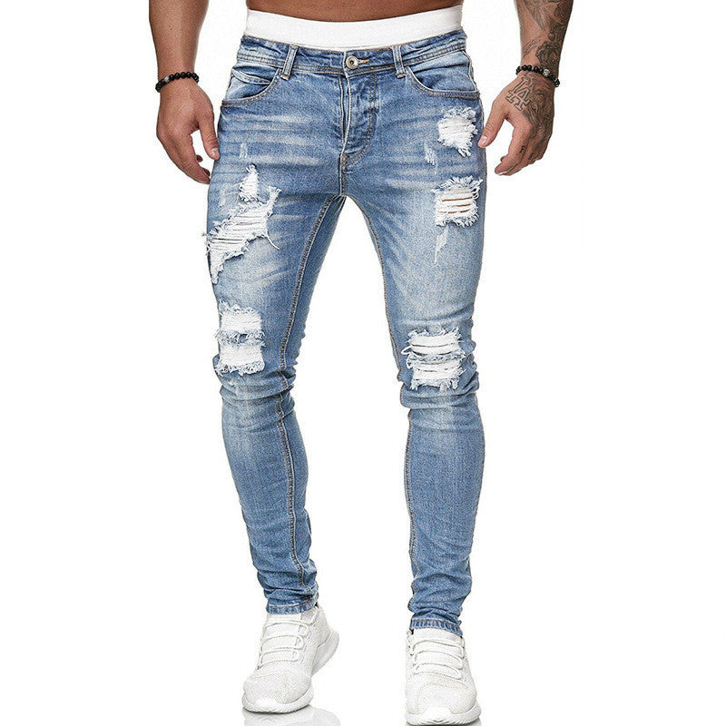 Herren Street Style Ripped Skinny Jeans