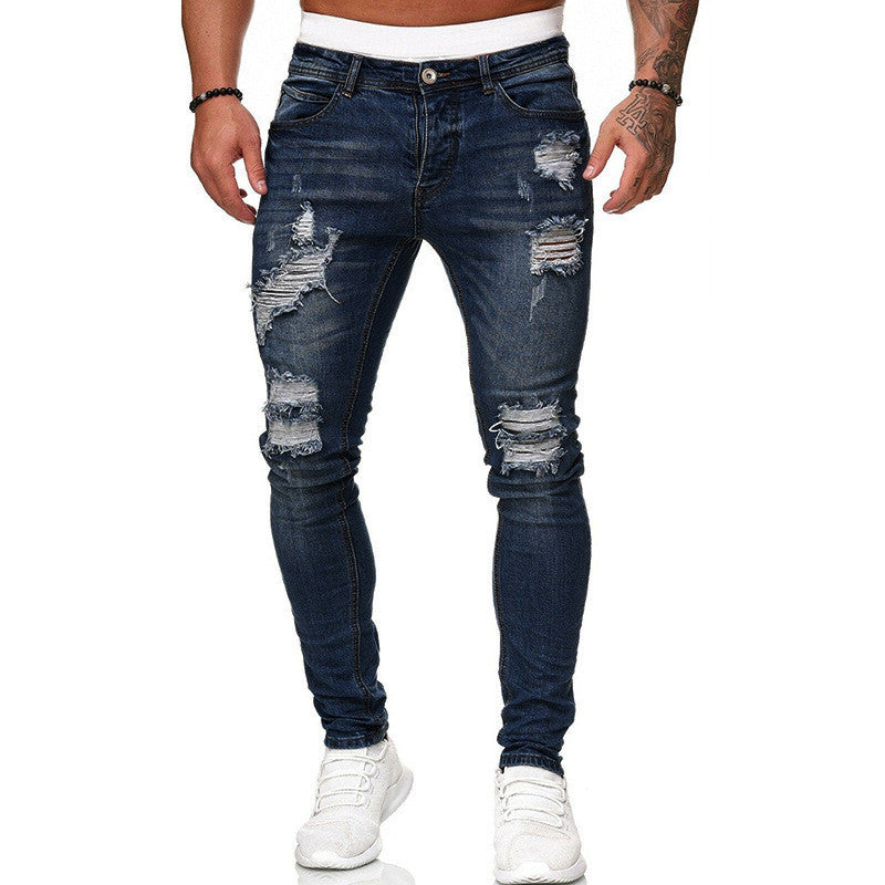 Herren Street Style Ripped Skinny Jeans
