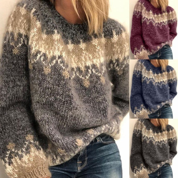 „Talia“ – Jacquard-Strickpullover