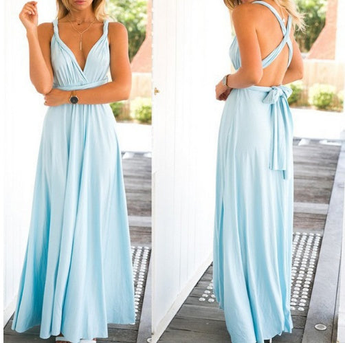 „Selena“ – Rückenfreies Bandage-Maxikleid (Multiway)