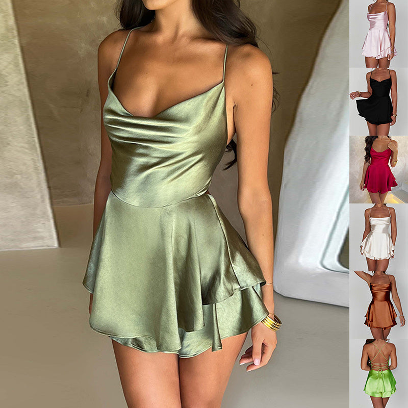 Valeria“ – Satin Minikleid