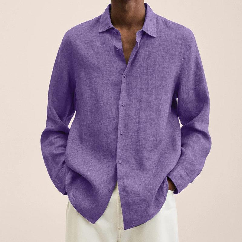 Herren Langarm-Lapel-Shirt
