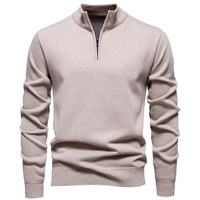 Strickpullover mit Halb-Zipper