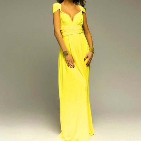 „Selena“ – Rückenfreies Bandage-Maxikleid (Multiway)
