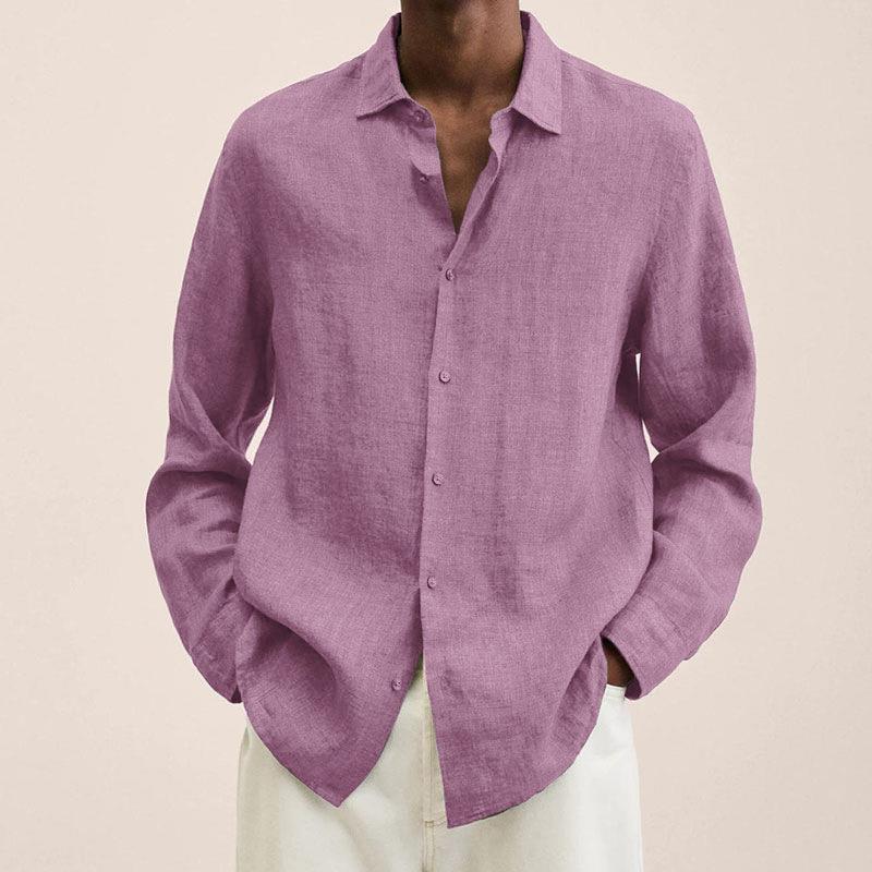 Herren Langarm-Lapel-Shirt