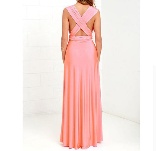 „Selena“ – Rückenfreies Bandage-Maxikleid (Multiway)