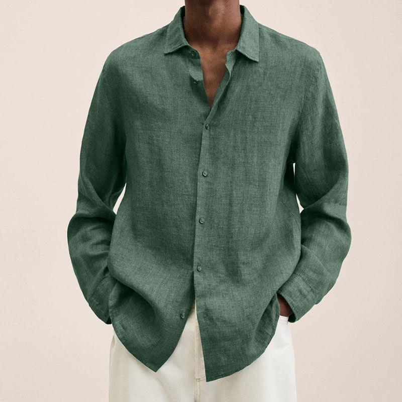 Herren Langarm-Lapel-Shirt