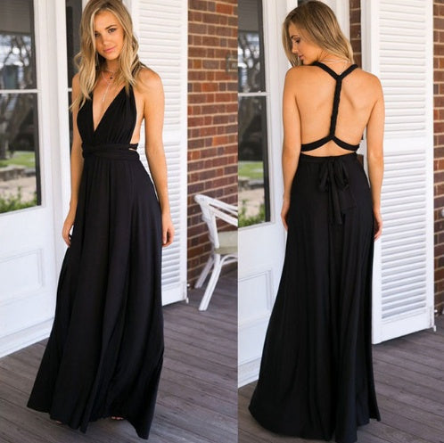 „Selena“ – Rückenfreies Bandage-Maxikleid (Multiway)