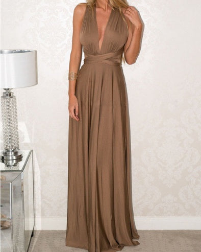 „Selena“ – Rückenfreies Bandage-Maxikleid (Multiway)
