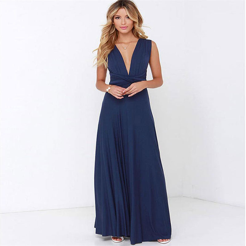 „Selena“ – Rückenfreies Bandage-Maxikleid (Multiway)