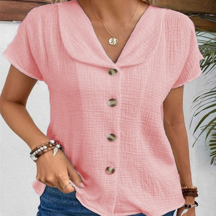 „Ina“ – Kurzarm-Cardigan mit Knopfleiste