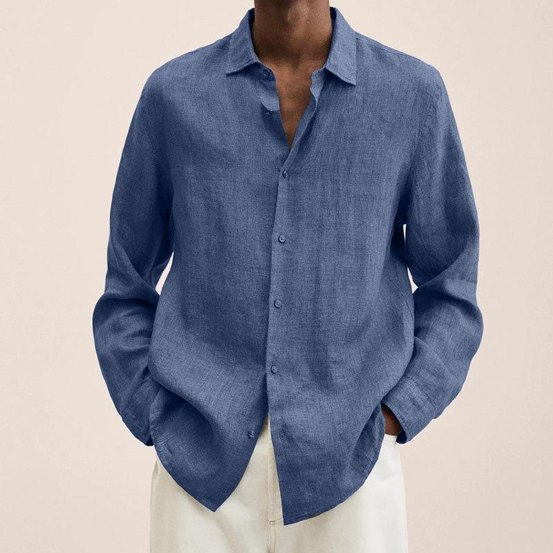 Herren Langarm-Lapel-Shirt