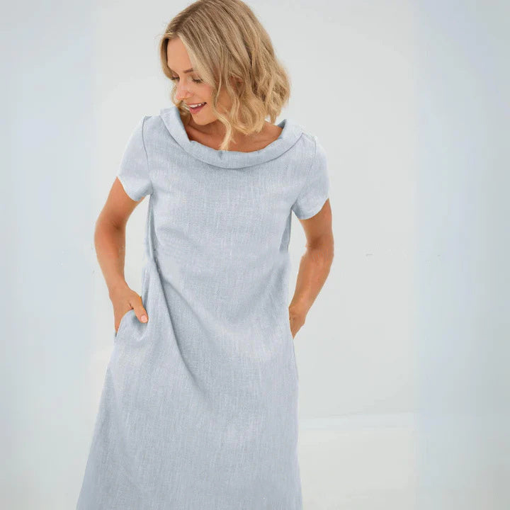 Mia“ – Baumwoll-Sommerkleid mit Kurzarm